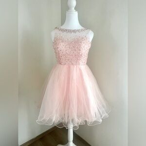 Elegant formal dress in pink